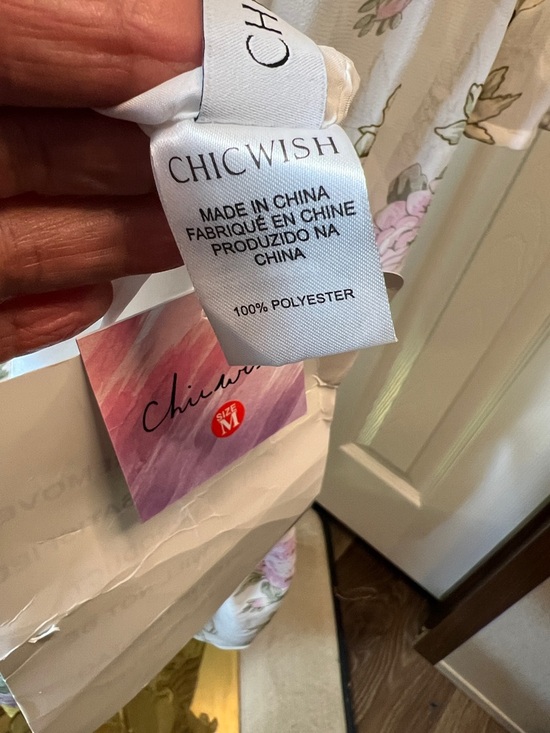 Chicwish Pink Floral Maxi Dress on Cream - Picture 3 of 10